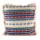 White Aztec Pattern Square Crochet Cushion Cover