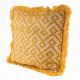 Mustard Yellow Fringe Throw Cushion Cover