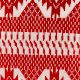 Red Square Cotton Geometric Pattern Cushion Cover