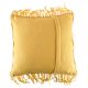 Yellow Square Macrame Boho Cushion Cover