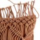 Beige Macrame Cushion Cover with Fringes