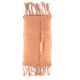 Peach Macrame Pillow Cover With Fringes