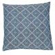 Indigo Blue and White Woven Cushion Cover