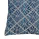 Indigo Blue and White Woven Cushion Cover