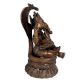Brass Ganesha Statue With Sheshnag and Laxmi On His Lap