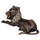Black Brass Sitting Lion Statue