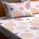 Abstract Flower Print Double Bed Sheet with 2 Pillow Covers