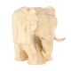 Sleek White Bone Elephant Figurine