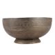 Etched Brass Pedestal Bowl In Dark Finish