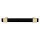 Black Resin And Brass Small Door Handles