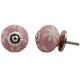 Pink Etched Ceramic Knob 48