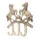 Two Horse Brass Key Holder In Nickle Finish