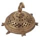 Brass Peacock Incense Burner On A tortoise