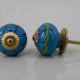 Turquoise Floral Knob