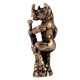 Standing Brass Rhino Warrior Statue With Sword