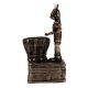 Brass Tribal Drummer Musician Statue