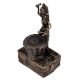Tribal Brass Drummer Musician Statue In Dark Finish