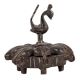Old Brass Bird Figurine Tikka Or Sindoor Box