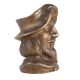 Brass Pirate Head  Pen Holder Mug In Antique Finish