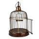 Brass Hanging Bird Cage In Dark Finish