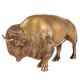 Decorative Brass Ox Statue With Antique Finish