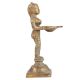 Brass Deeplaxmi Holding Diya In Antique Finish