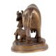 Brass Kamdhenu Cow And Calf Statue