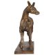 Brass Prancing Horse Statue With Intricate Design