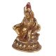 Brass Sitting Kuber Statue In Antique Finish