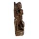 Brass Krishna Statue With Cow In Dark Finish
