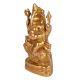 Brass Ganesha Idol seated On A Big Rat