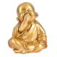 Golden Brass Laughing Buddha Monk Statue