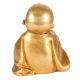 Golden Brass Laughing Buddha Monk Statue