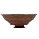 Copper Bowl In Stepped Floral Pattern
