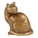 Brass Sitting Cat Statue