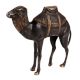 Brass Standing Camel Statue In Black Finish