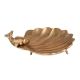 Brass Scalloped Shell Trinket Dish With Fish Motif