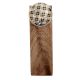 Black Golden Check Pattern Flat Ceramic Wooden Door Stopper