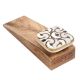 Black Sea Shell Square Ceramic Wooden Door Stopper