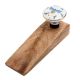 Blue Golden Firefly glowworm Pattern Flat Ceramic Wooden Door Stopper
