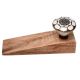 Ceramic Floral Golden Wooden Door Stopper