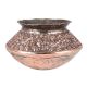 Embossed Copper Handi Pot In Floral Design