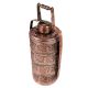 Copper Lunch Box Embossed  Four Compartments Tiffin Box