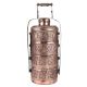Copper Lunch Box Embossed  Four Compartments Tiffin Box