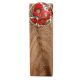Red Poppy Flower Golden Ceramic Wooden Door Stopper