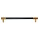 Black Golden Large Cylinder Glass Door Handles