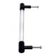 Clear Black Large Cylinder Glass Door Handles