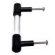 Clear Black Small Cylinder Glass Door Handles