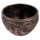 Brass Dhokra Rice Measuring Pot In Dark Finish