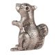 Brass Squirrel Figurine In Silver Finish